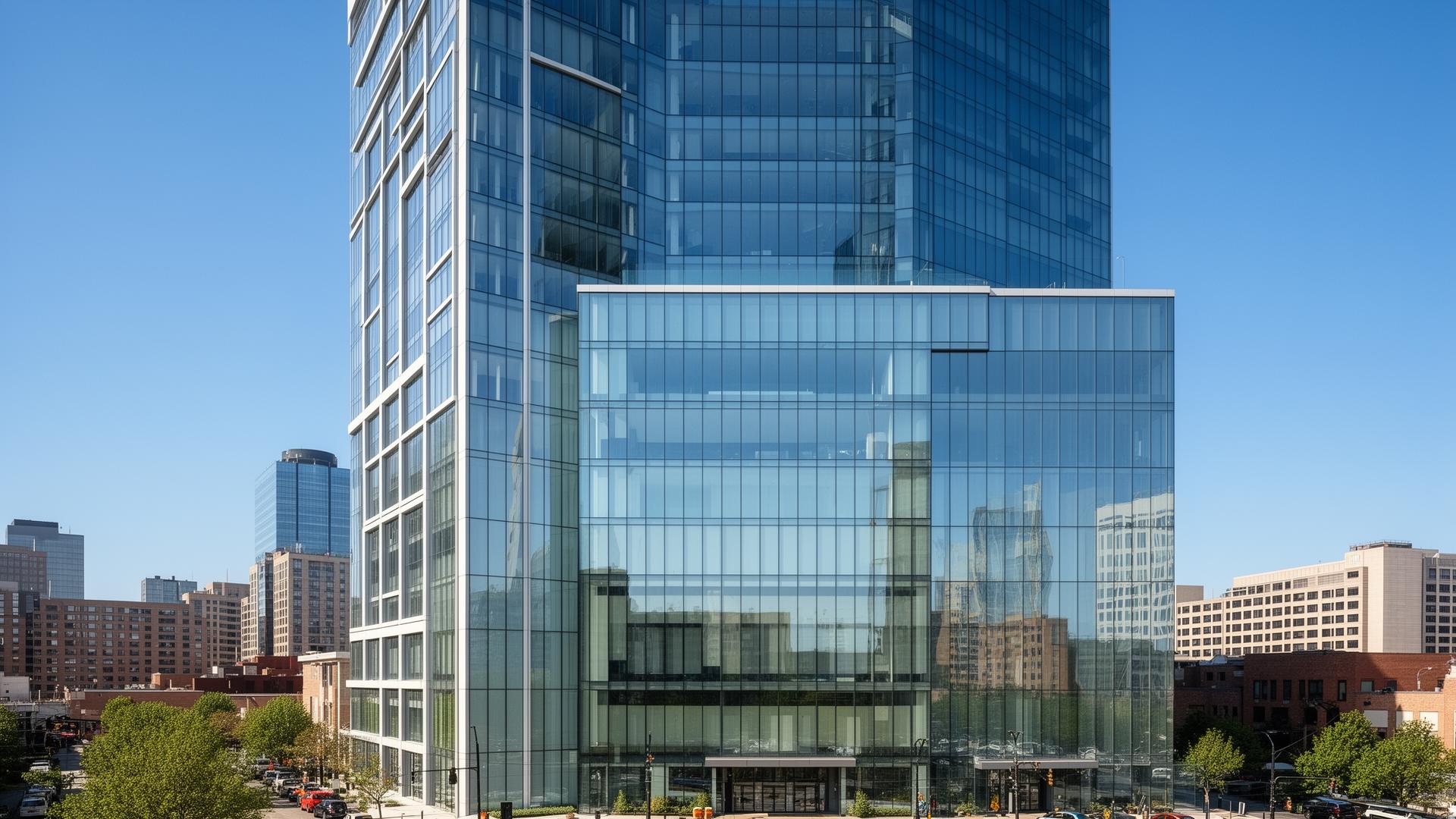 Large-scale commercial window film installation