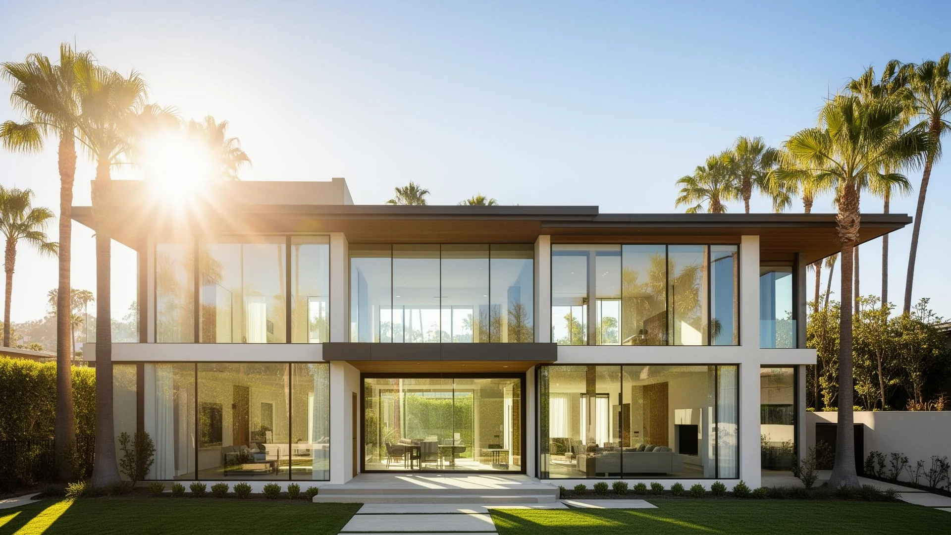 Residential window tinting in a Los Angeles home with natural light