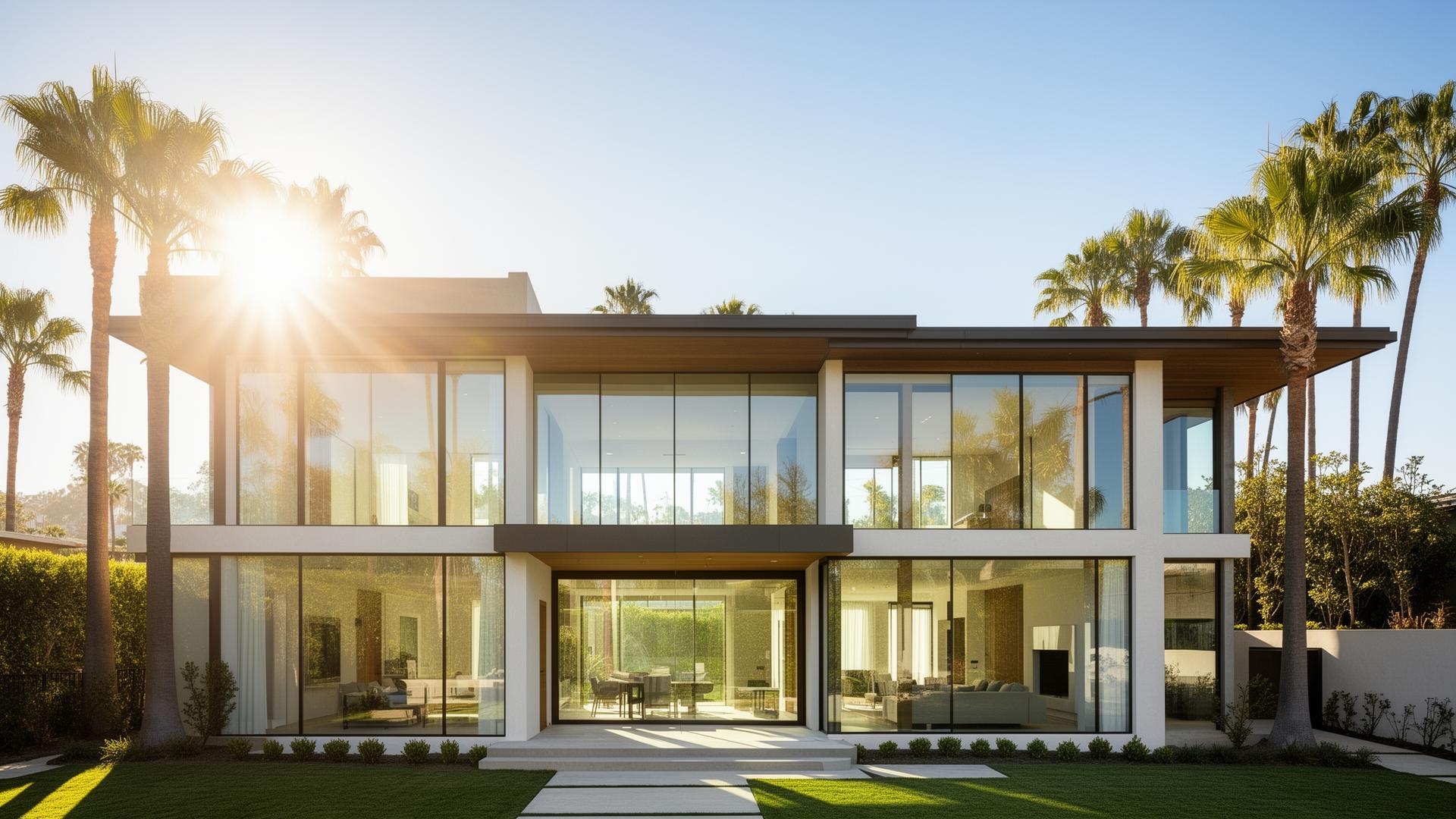 Residential window tinting in a Los Angeles home with natural light