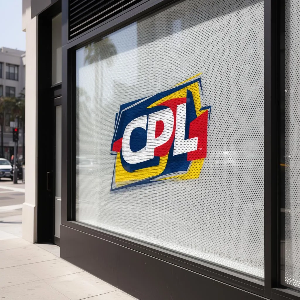 Perforated one-way storefront window film in Los Angeles County