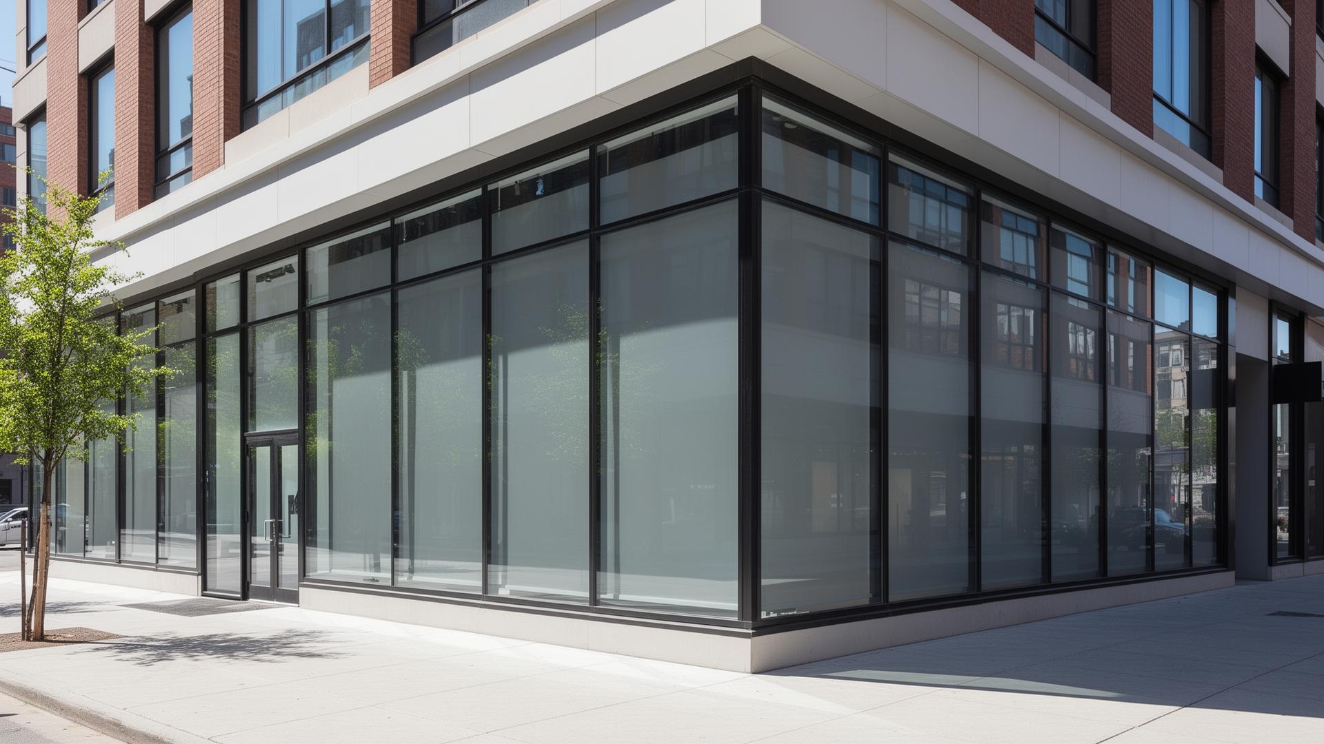 Protected commercial storefront windows